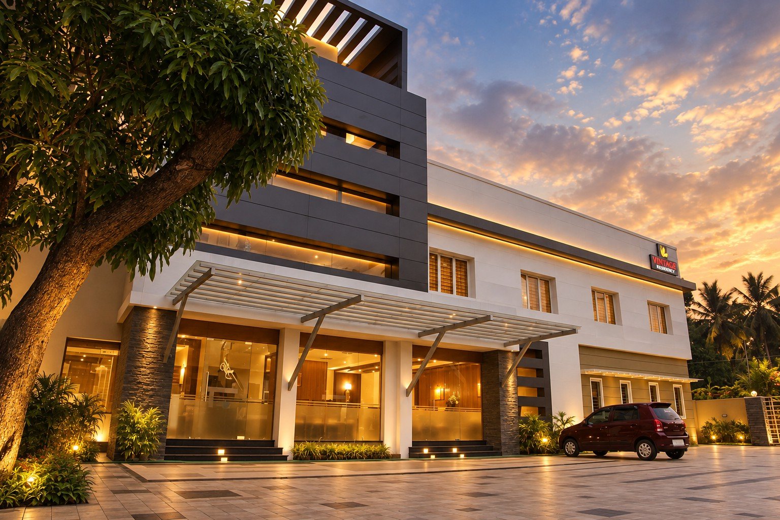 Vintage Residency hotel exterior in Kuthuparamba